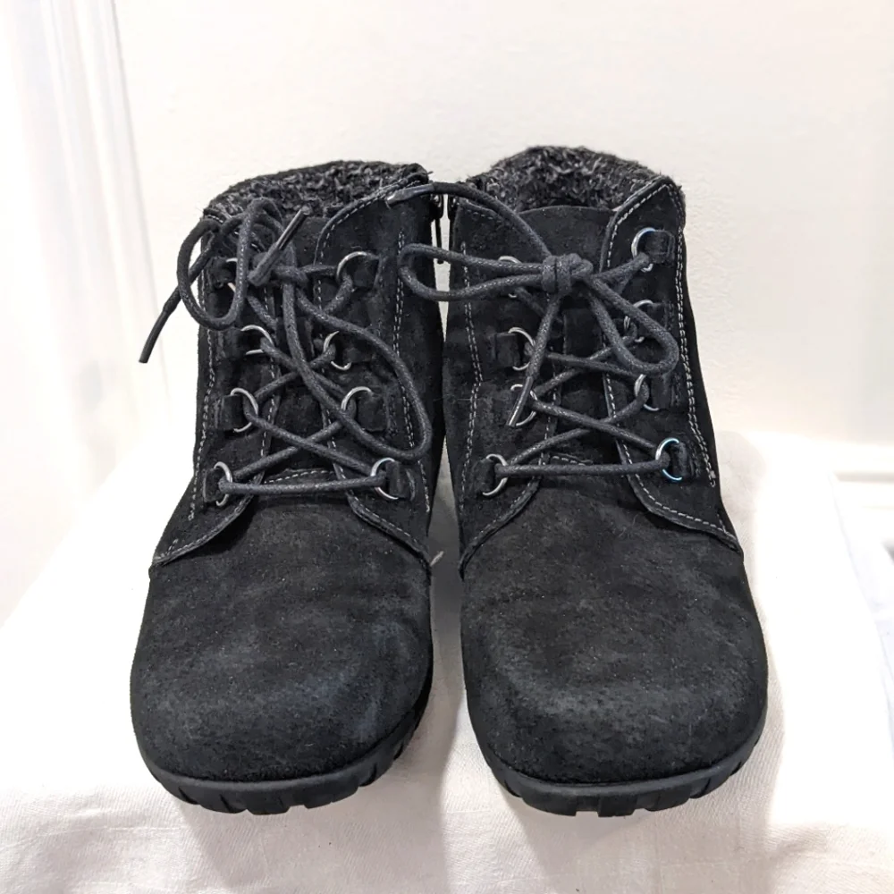 Suede lace up boots by Propet